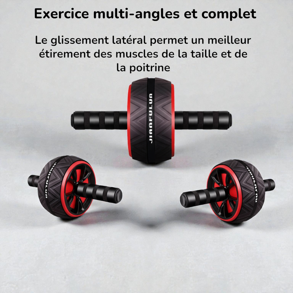 AbForce™ – Rouleau Abdominal Antidérapant