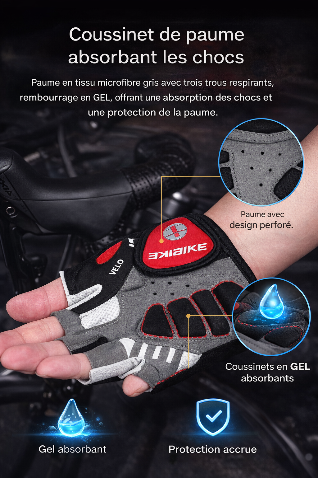 VeloFlex™ – Gants Cyclisme GEL Pad Antichoc