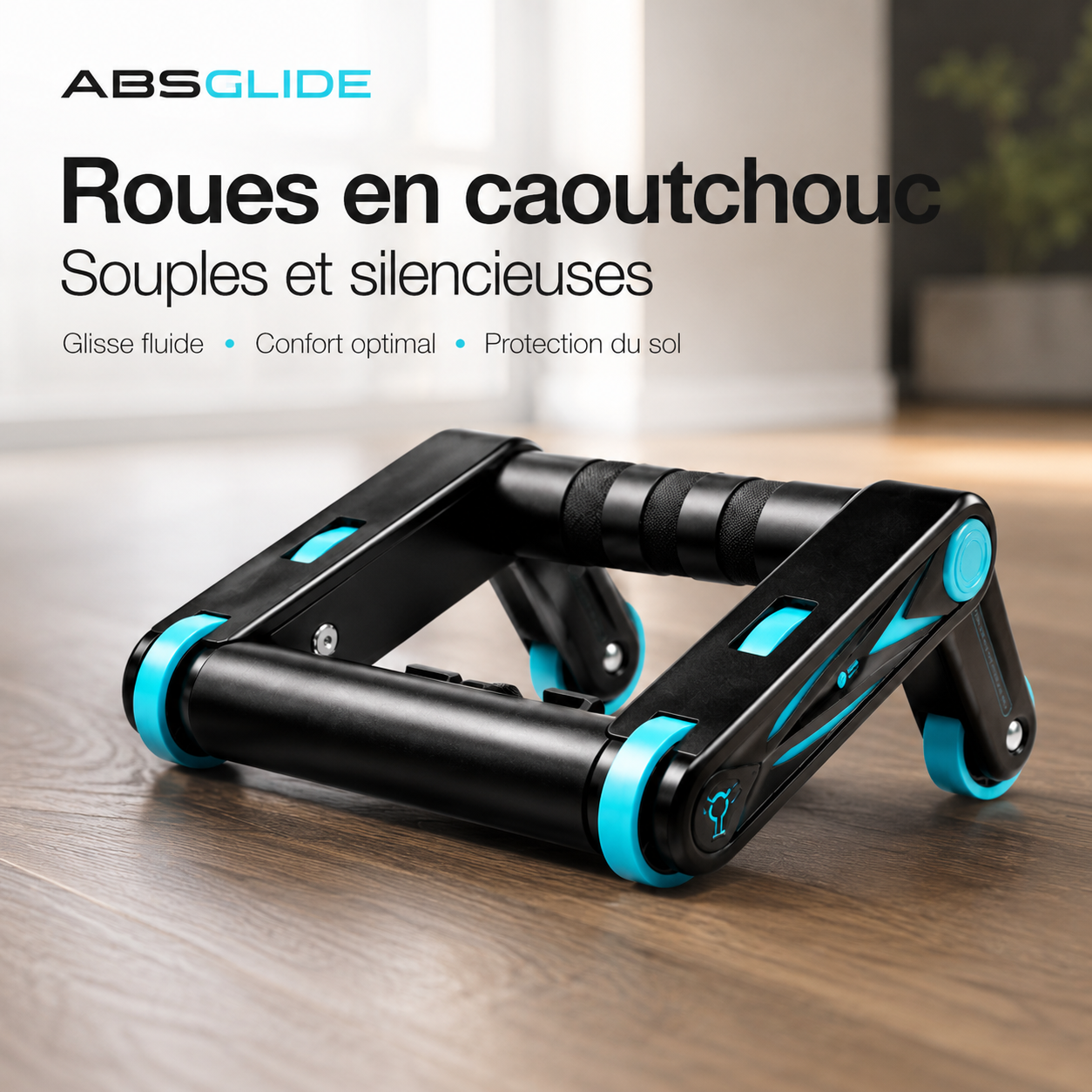 Roues en caoutchouc souples et silencieuses de l'AbsGlide