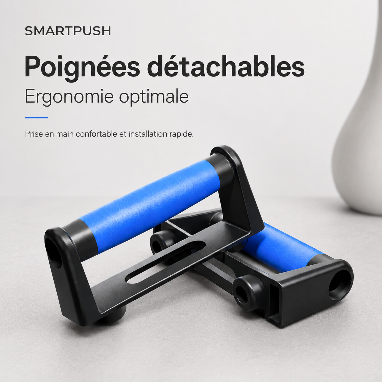 Poignées détachables et ergonomiques de la planche de pompes SmartPush